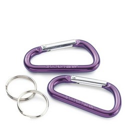 Gelert 8mm D-Shaped Carabiner - Pk2