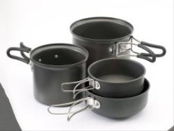 GELERT ASCENT II HARD ANODISED ALUMINIUM COOKSET