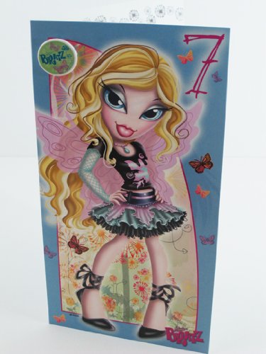 Gemma International Bratz 7 Birthday Card with Badge