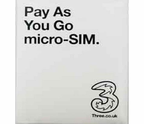 Generic 3 35191 - PAYG SIM 321 MICRO 35191