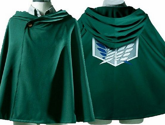 Generic Attack on Titan Shingeki no Kyojin Rivaille Cosplay Costume Cloak (M 64CM)