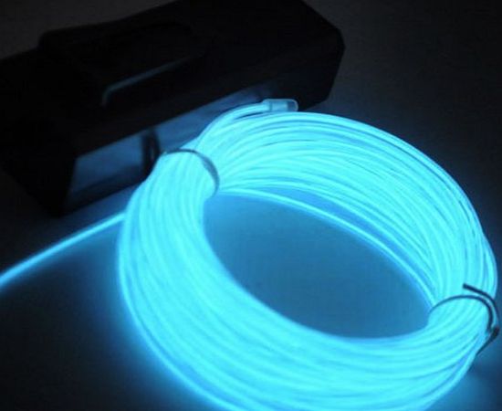 Generic Daditong Light Christmas Rope Landscape Lighting EL Wire Party Car Battery Lights Flexible Strip Light (Light Blue)