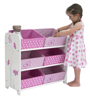 Girls 6 Bin Storage