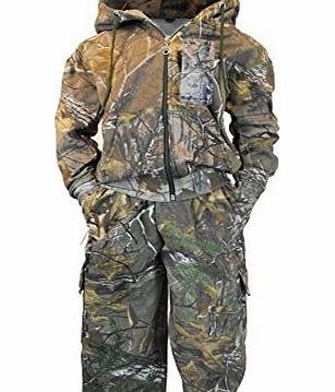 Generic KIDS BOYS TREE JUNGLE CAMOFLAGE TRACKSUIT BOTTOMS AND HOODIE SET 3 4 5 6 7 8 9 (11/12)