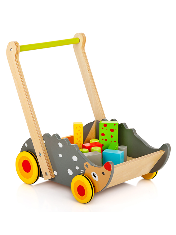 Generic Leomark Wooden Hedgehog Walker with Blocks