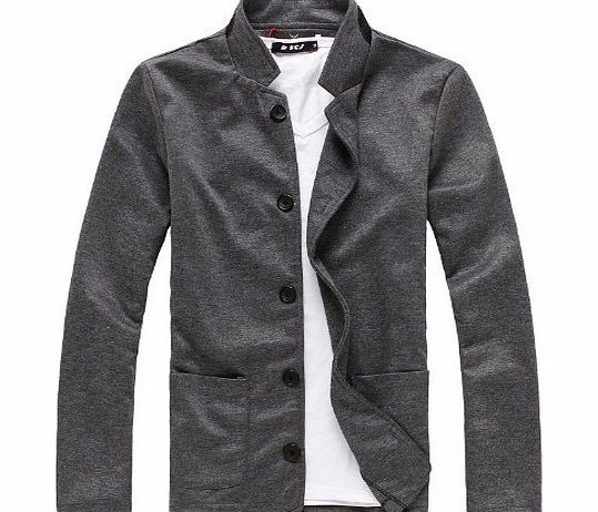 Generic New Designer Stylish Collection Men Slim Fit Casual Knitwear Cardigan SR701 (TAG XL=UK M, DARK GREY)