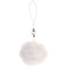 Generic Pom-Pon Mobile Phone Charm- White