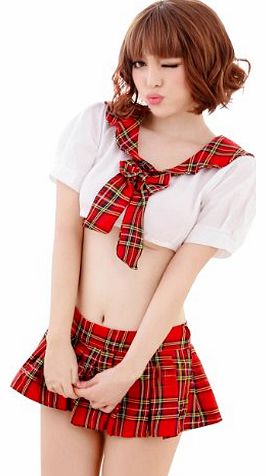 Generic Sexy England School Girl Costume Lingerie top dress uniform lolita outfit