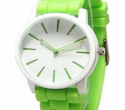 Geneva New Geneva Lime w/ White Silicone Watch