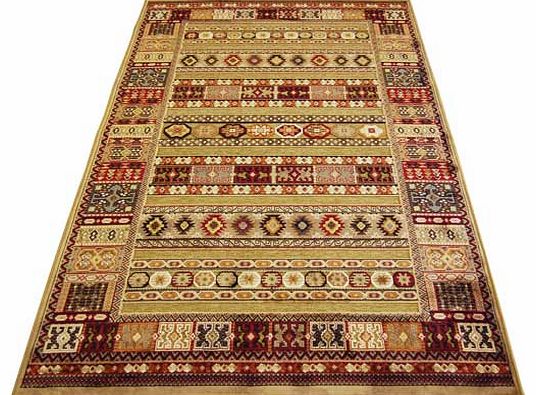 Genova Aztec Chenille Rug - Gold - 135 x 195cm