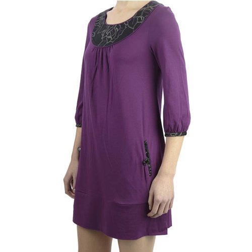 Ladies Gentle Fawn Global Dress Boysenberry