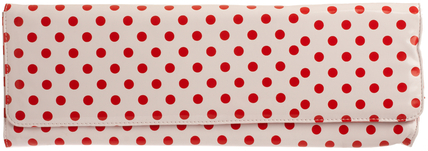 polka dot clutch bag