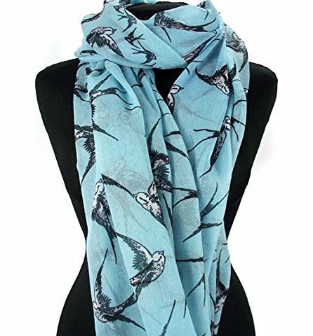 Brand Animal/ Brids Print Scarf : Swallow Birds (SW-HLNL-16).