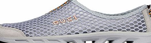 Gheaven Mens Summer Air Mesh Comfortable Beach Running Free Breathing Low Top Sneakers Size 43 EU Grey