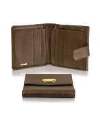 Gianfranco Ferre Bucaneve - Bronze Metallic Leather French Purse Wallet