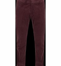 Gibson Burgundy Cord Plain Front Trouser 30L