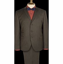 Gibson Dark Brown Stripe Two Piece Suit 36S Brown