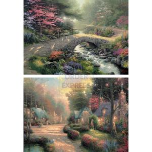 s Bridge of Faith and Cobblestone Lane 2 x 500 Piece Jigsaw Puzzles