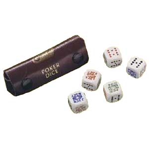 s Poker Dice In Leathercase