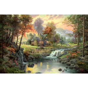 s Thomas Kinkade Mountain Retreat 1500 Piece Jigsaw Puzzle