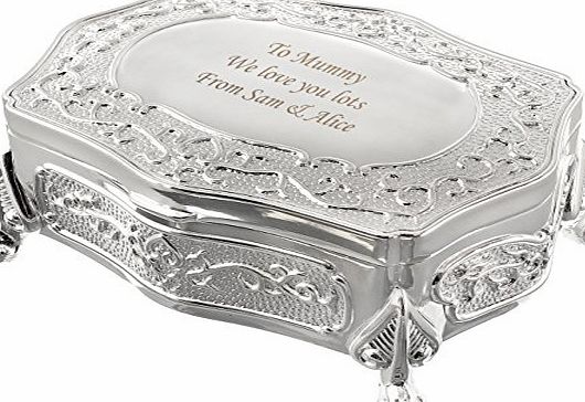 Gift Cookie Laser Engraved Antique Trinket Box - FREE Engraving- Ideal Valentines Present