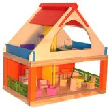 Gift Originals Ltd Wooden Dolls House with Furniture