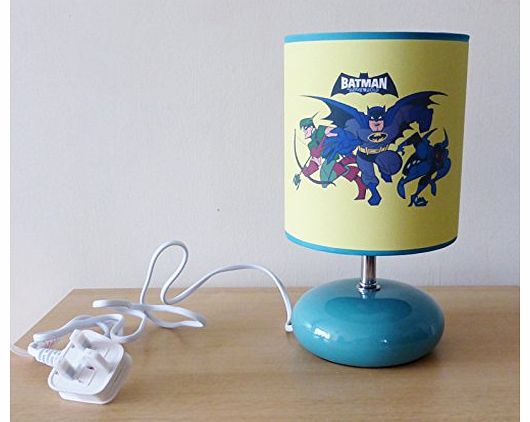 BATMAN BRAVE & THE BOLD - BEDSIDE LAMP - BOYS BEDROOM LIGHT / LAMP SHADE