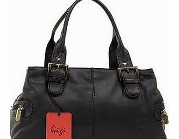 Gigi Leather Handbag - Othello 6165 - Black