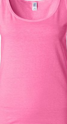 GILDAN  Ladies Soft Style Tank Top Vest (S) (Azalea)