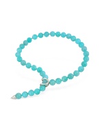 Light Blue Amazonite Pearl Strand Lariat Necklace