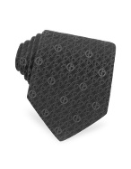 Giorgio Armani All Over Logo Jacquard Silk Tie