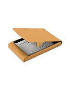 Giorgio Fedon 1919 Camel Grained Eco-Leather Business Card Holder