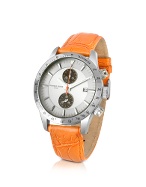 Crono-Double Men` Silver Dial Chronograph Watch