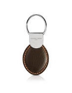 Giorgio Fedon 1919 Dark Brown Grained Calfskin Key Fob