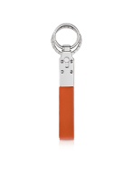 Giorgio Fedon 1919 Orange and Black Nappa Calfskin Key Fob