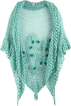 Giuliana Testino Beaded cotton blend shawl