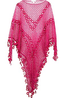 Giuliana Testino Cotton blend circle poncho