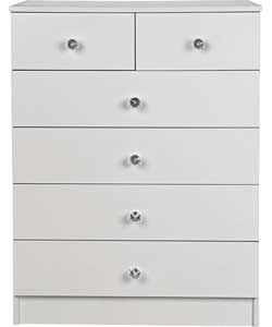 Glamour 4   2 Drawer Chest - White