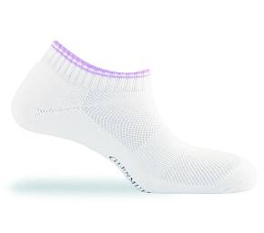 Ladies 2 Pair Glenmuir Ardelle Half Cushion Secret Socks White / Blossom Pink