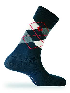 Glenmuir Mens 1 Pair Glenmuir Morris Mercerised Cotton Sock Black