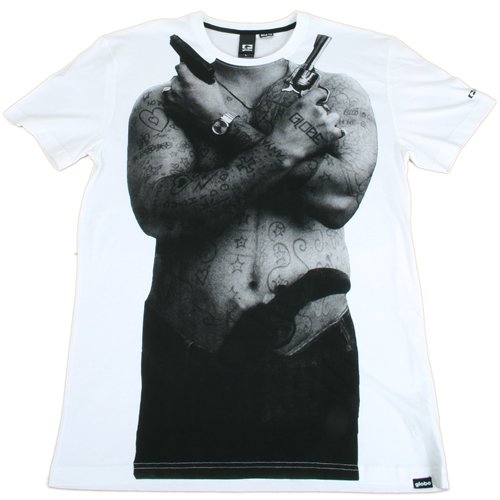 Mens GLOBE Chopper Tee White