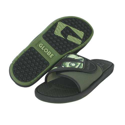 GLOBE Mens GLOBE Eclipse Flip-Flop Military Black