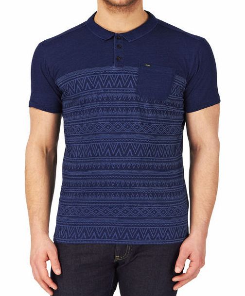 Globe Mens Globe Moonshine Polo Shirt - Tribal/indigo