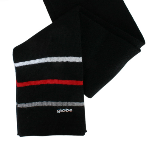 Mens GLOBE Tristripe Scarf Black