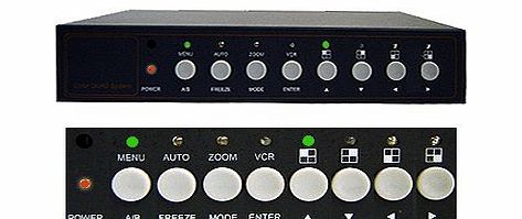 GlobeTeck 8 CHANNEL QUAD MULTIPLEXER CCTV SPLITTER VIDEO PROCESSOR 4 FREEZE PIP amp; ZOOM