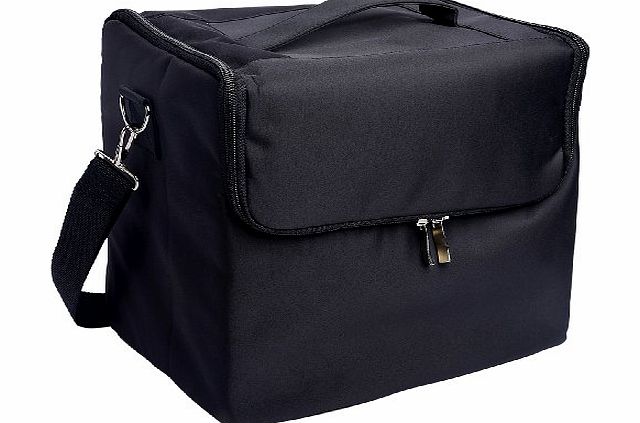 Glow Professional Fabric Finish Make Up/ Beauty/ Cosmetic Case, Black