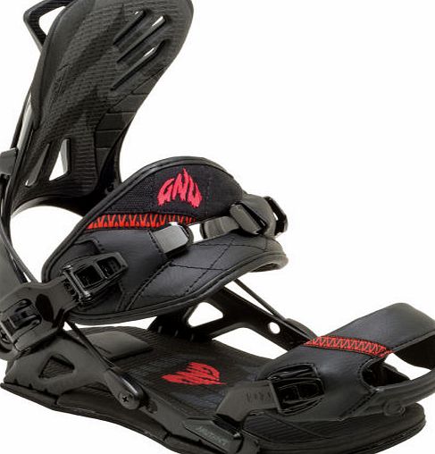 Gnu Mens Gnu Mutant Snowboard Bindings - Black