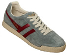 Gola Harrier Grey/Burgundy Suede Trainers