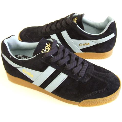 Womens Gola Harrier New Suede Black/Lagoon