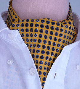 gold Flowers Casual Cravat